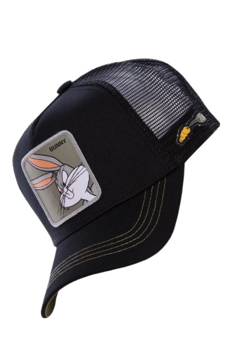 Gorra Capslab Bugs Bunny Looney Tunes Negro Logo