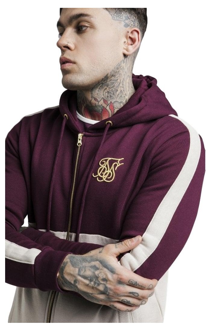 sik silk burgundy hoodie