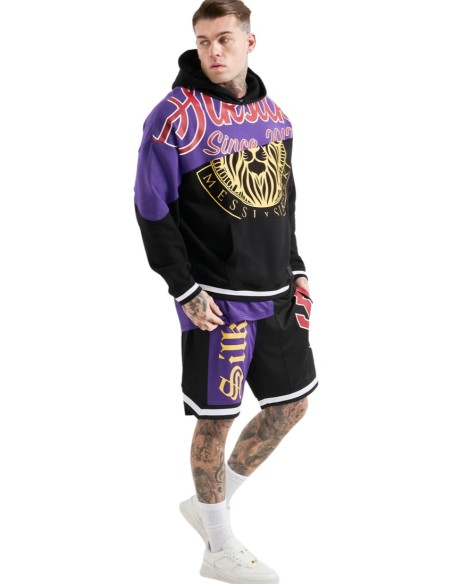Short SikSilk X Messi Retro Varsity Negro & Morado