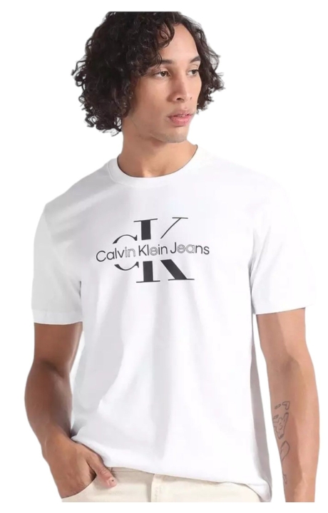 Camiseta Calvin Klein Monogrmaam Basic Frontal Blanco