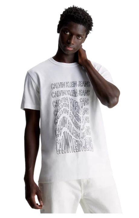 Camiseta Calvin Klein Multilogo 3D New Blanco