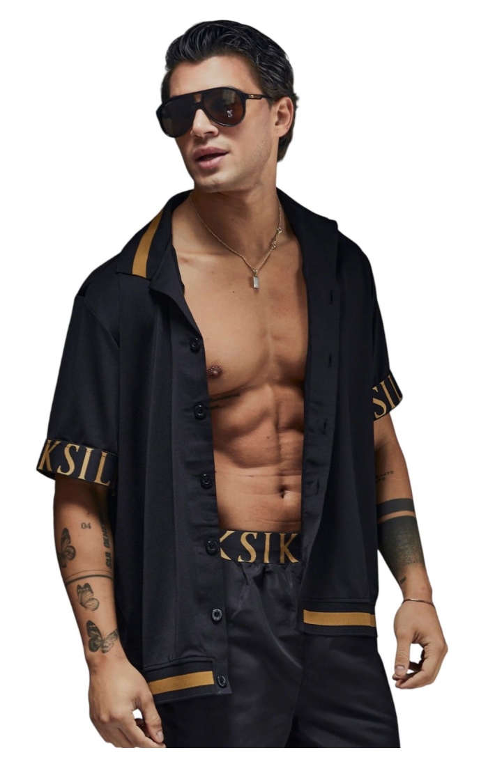 Camisa SikSilk Dynamic Bowling Negro