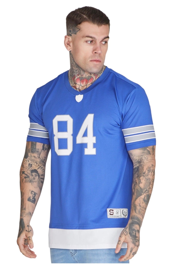 Camiseta SikSilk Deportiva Rugby Azul