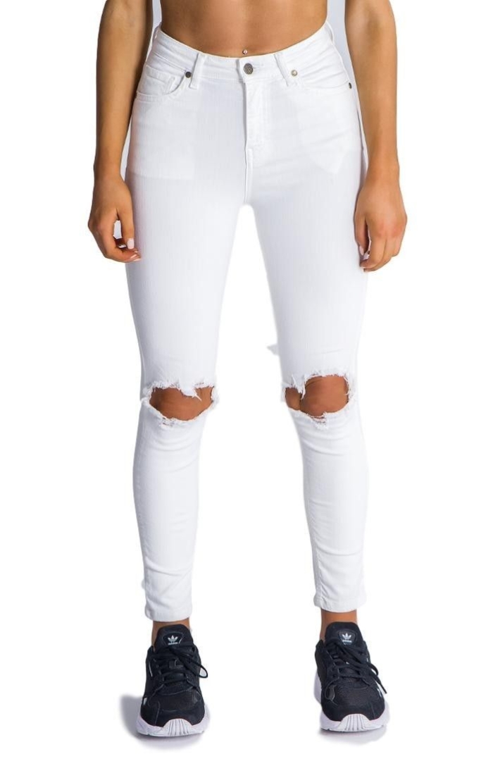 Jeans Gianni Kavanagh Blanco Rasgado