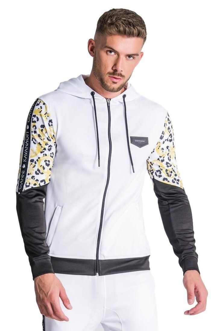 Sudadera Gianni Kavanagh Blanca de Leopardo Barro