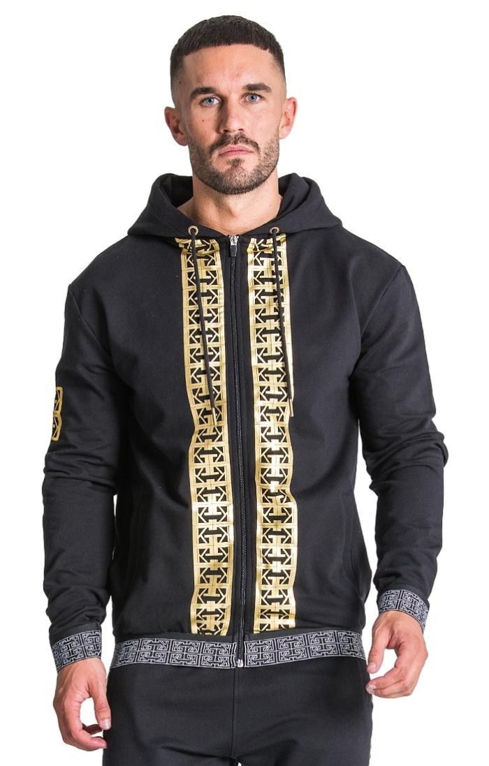 Sudadera Gianni Kavanagh con Monograma Dorado Negro