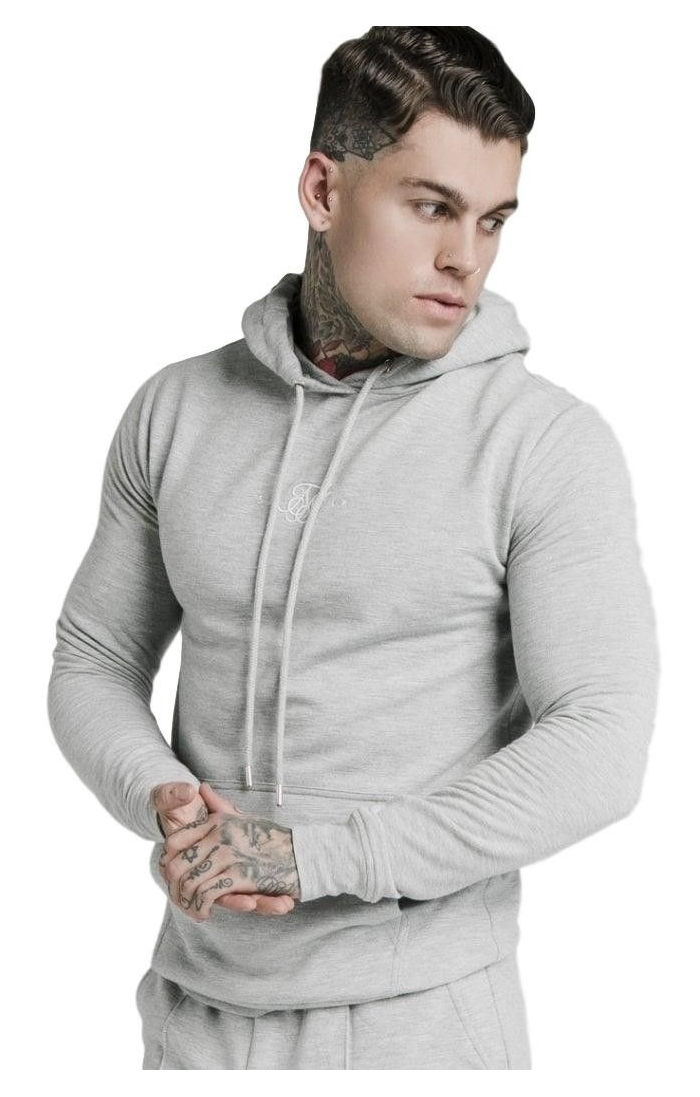 Sudadera SikSilk Smart Overhead Hoodie Gris