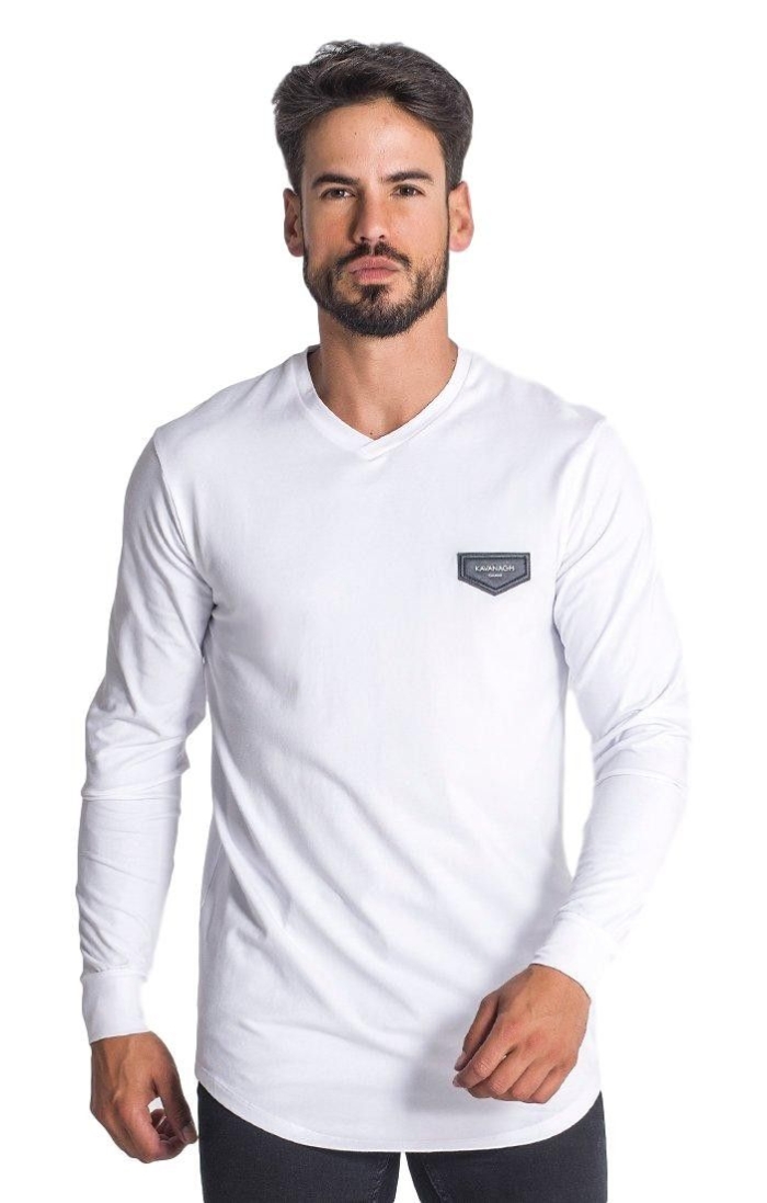 Camiseta Gianni Kavanagh Cuello V Nucleo Blanco