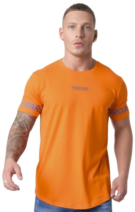 Camiseta Project X Paris con Logo Manches Naranja