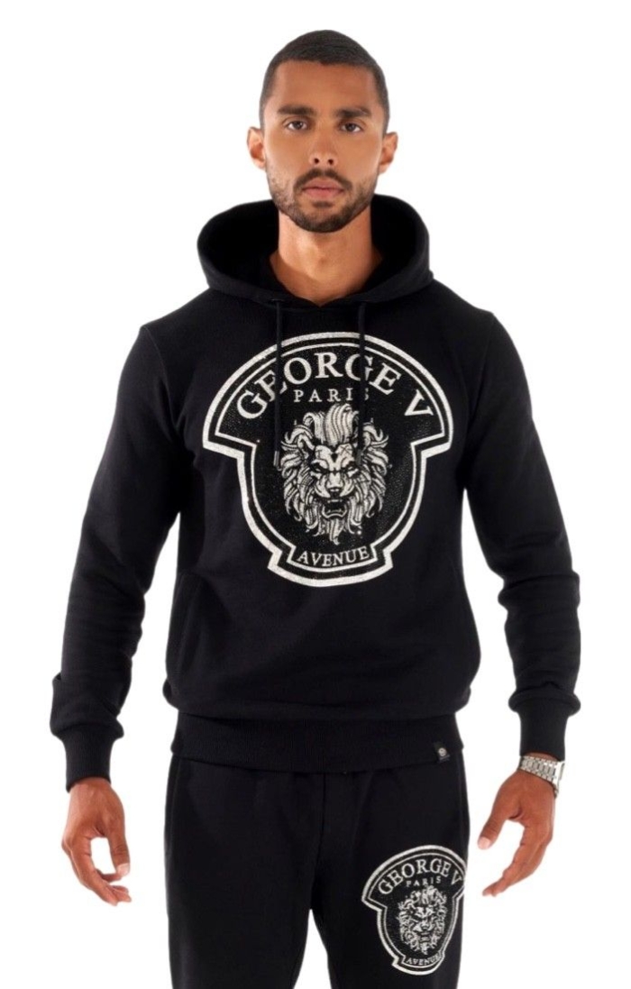 Chandal Completo George V Paris King Lion Negro Plata