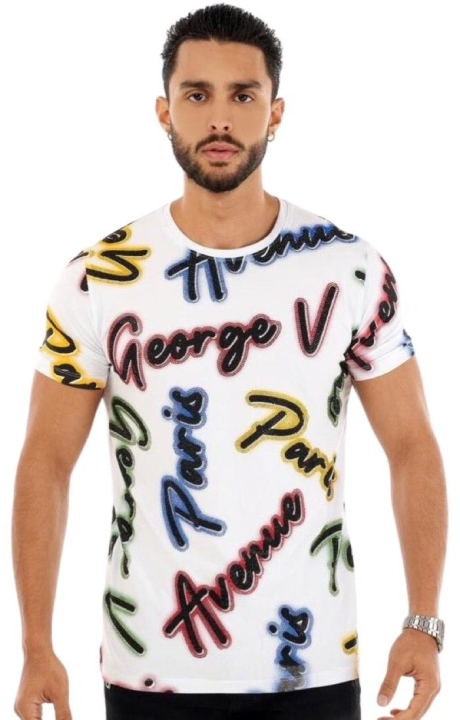 Camiseta George V Paris Pedreria GV Street Blanco