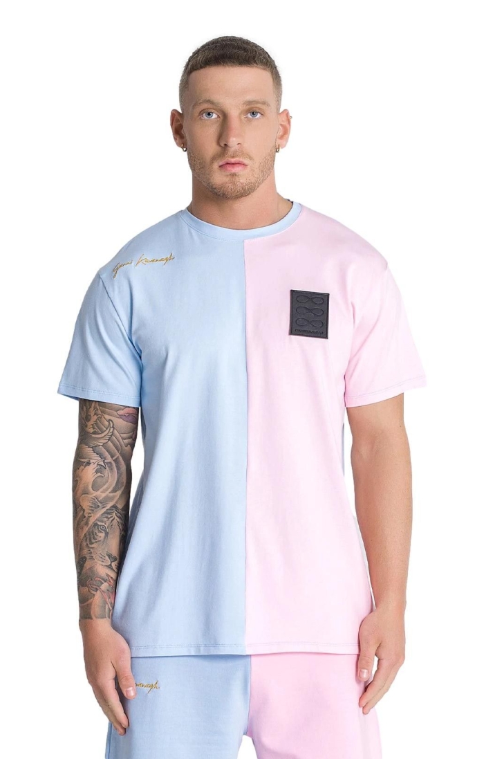 Camiseta Gianni kavanagh Block Azul y Rosa