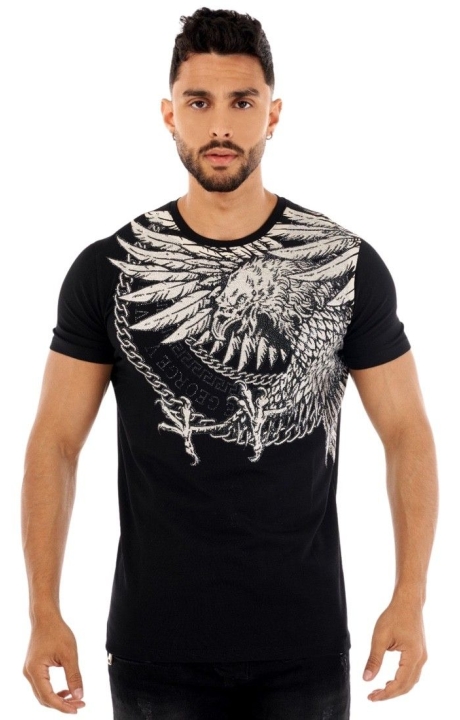 Camiseta George V Paris Aguila Brillante Negro