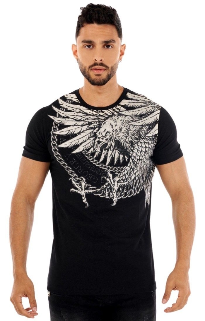 Camiseta George V Paris Aguila Brillante Negro