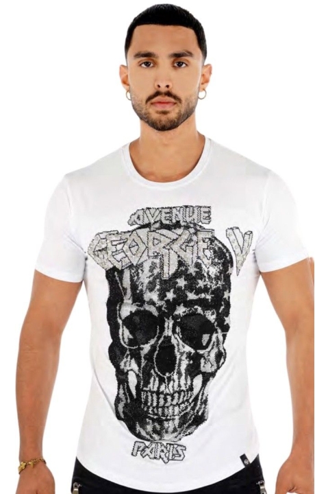 Camiseta George V Paris Craneo USA Blanco