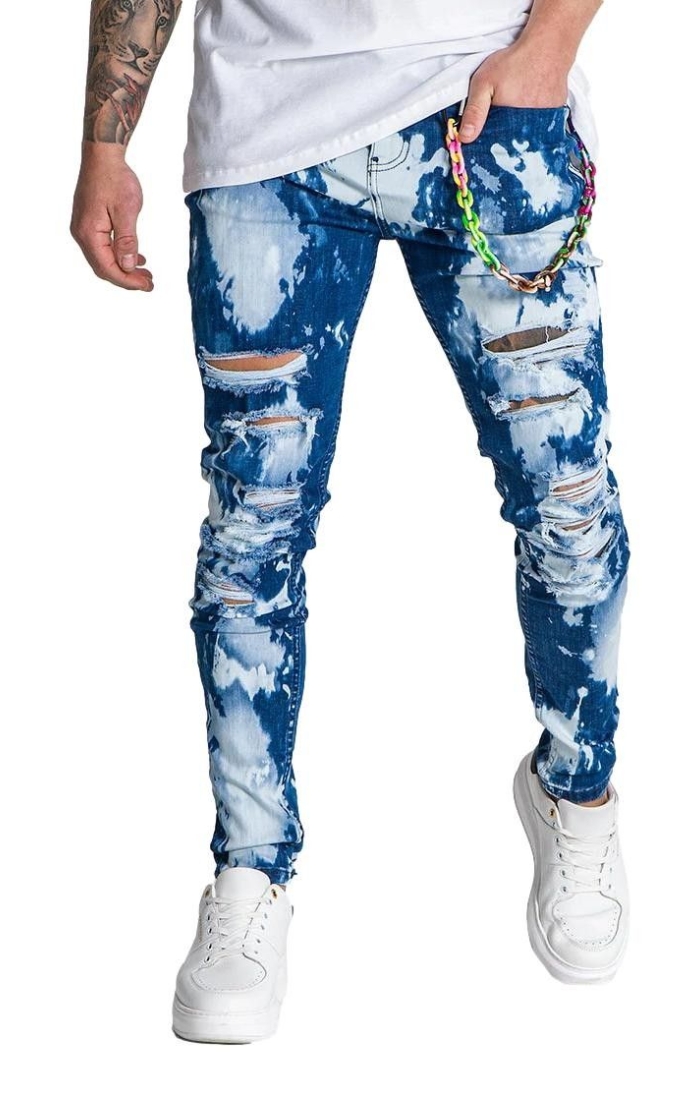 Jeans Gianni Kavanagh Refraction Rotos Azul