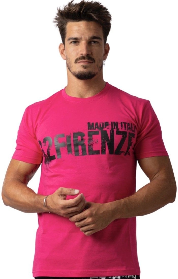 Camiseta G2 Firenze Slim Basic Spray Fucsia