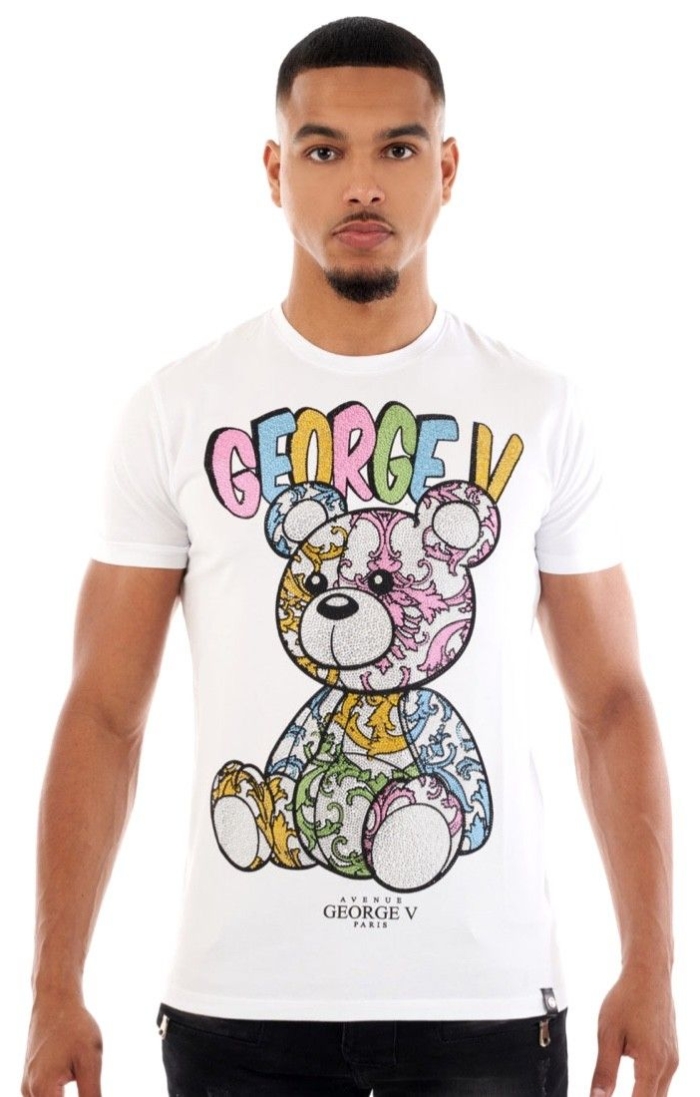 Camiseta George V Paris Oso Nostalgico Street Blanco