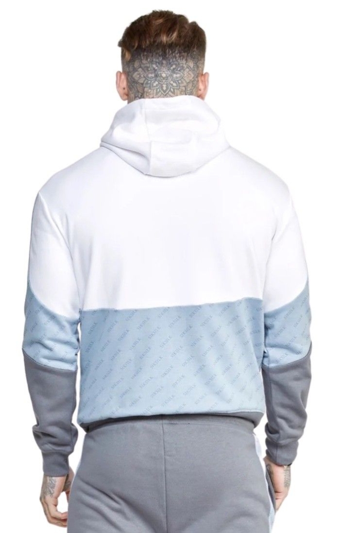 Sudadera fashion siksilk blanca hombre