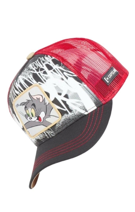 Gorra CapsLab Looney Tunes Tom & Jerry Negro y Rojo