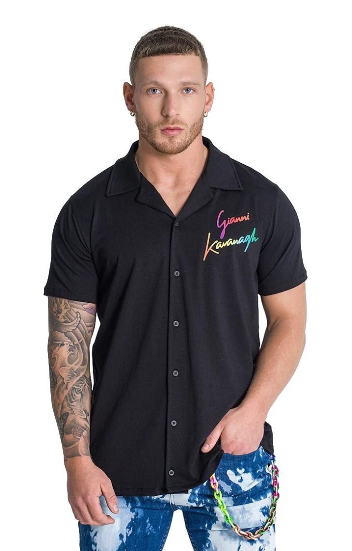 Camisa Gianni Kavanagh Refraction Negro