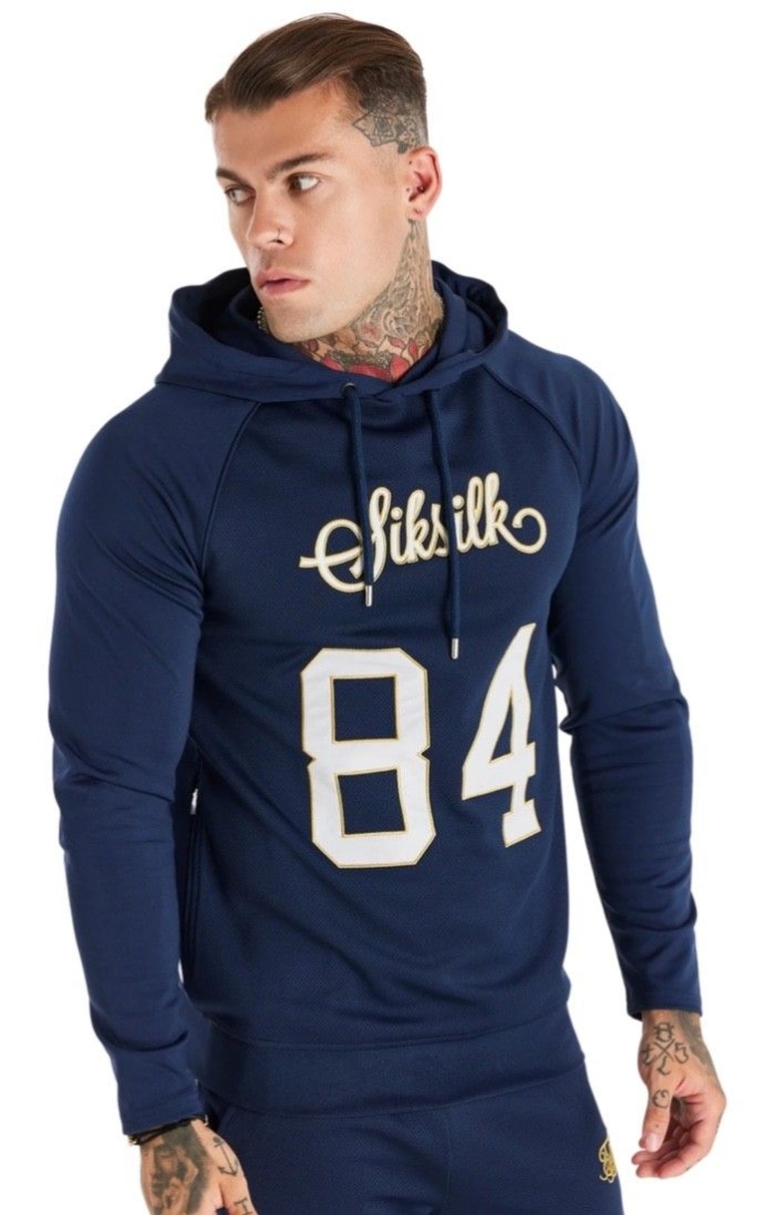 Sudadera SikSilk Deportiva Retro 84 Marino