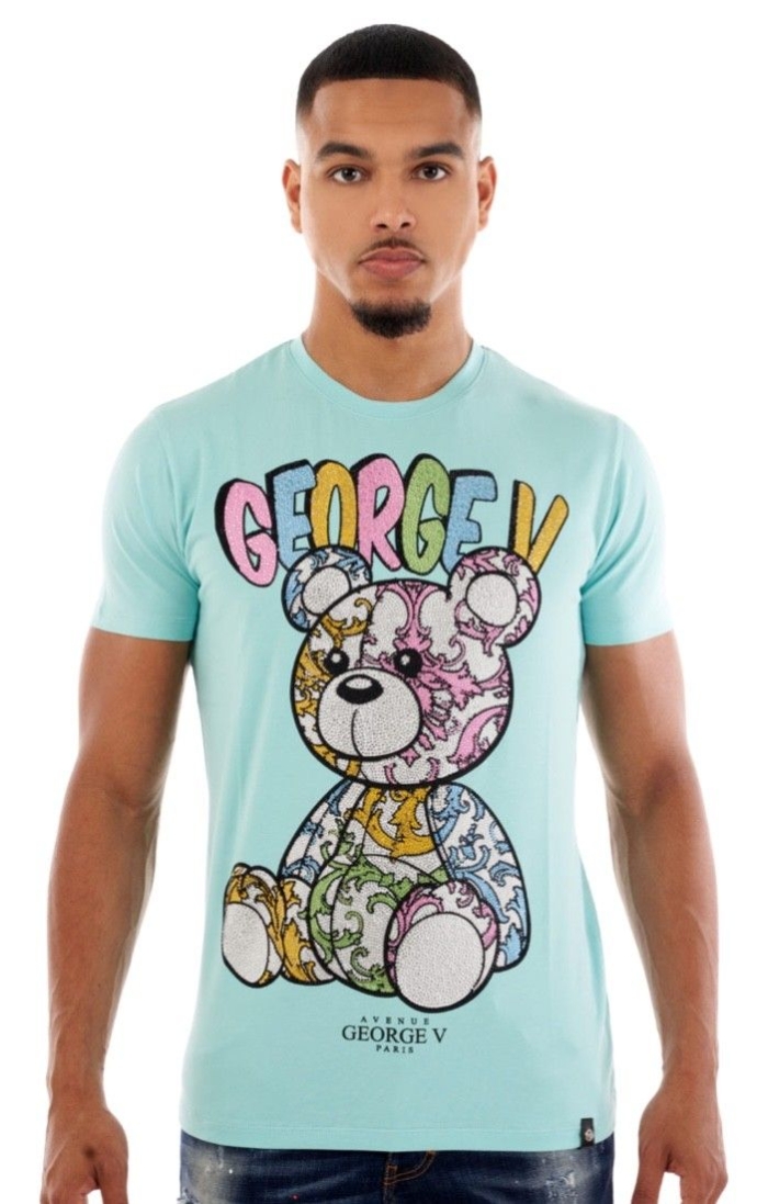 Camiseta George V Paris Oso Nostalgico Street Azul