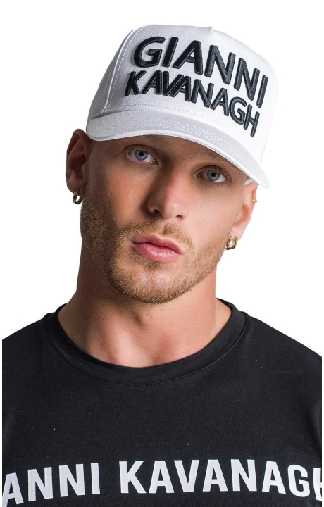 Gorra Gianni Kavanagh con Bordado GK Blanco