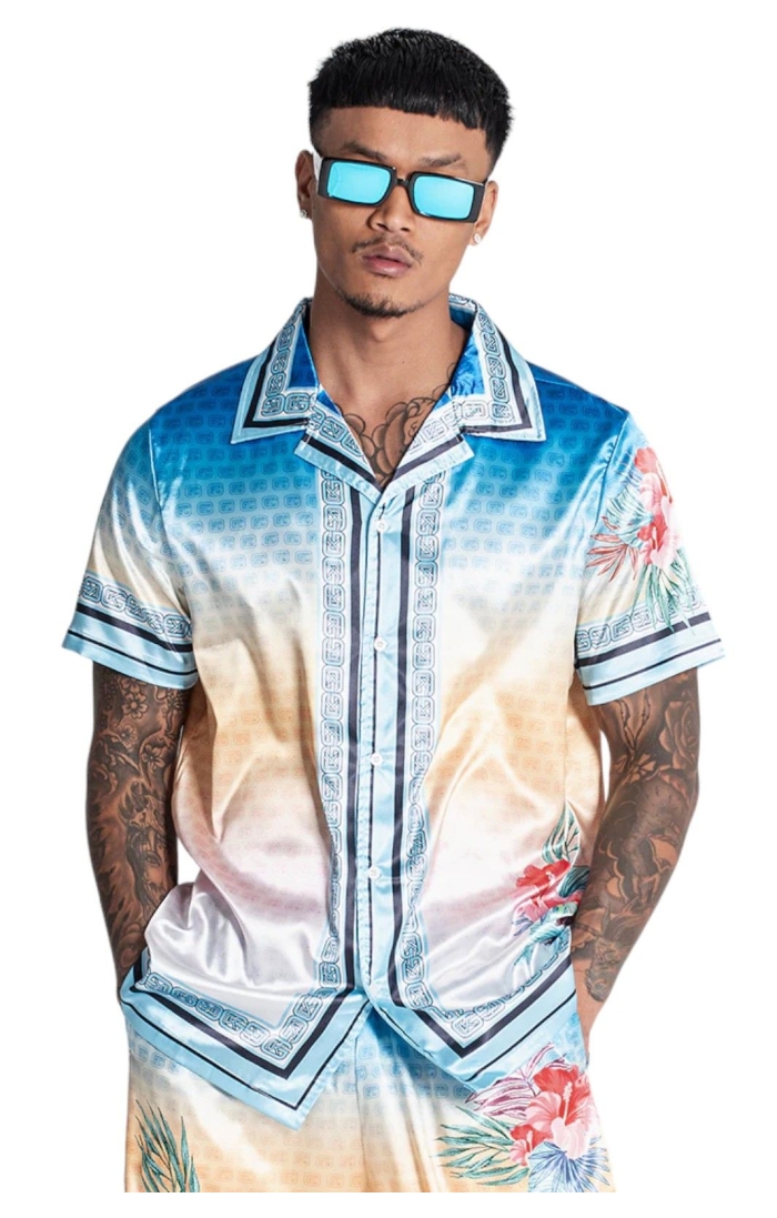 Camisa Gianni Kavanagh Tropicana Azul