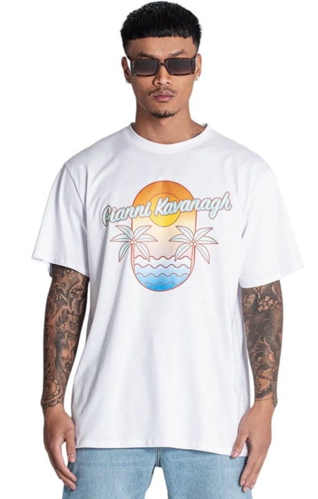 Camiseta Gianni Kavanagh Oversize Tropicana Blanco