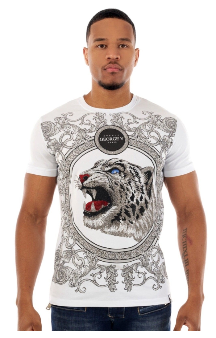 Camiseta George V Paris Pantera Blanca GV Blanco