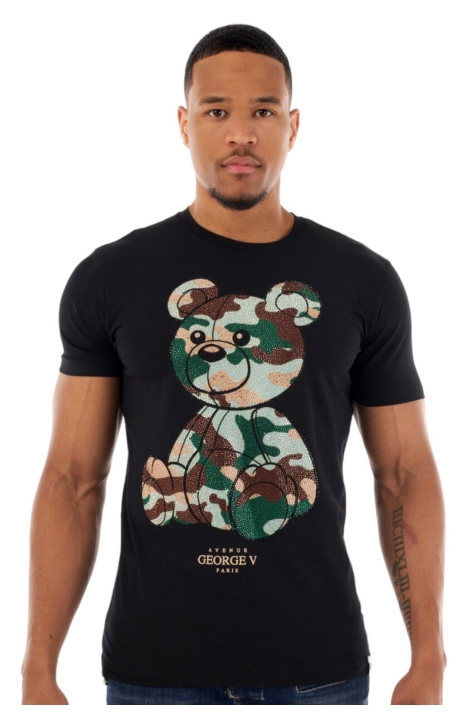 Camiseta George V Paris Oso Teddy Militar Negro y Verde