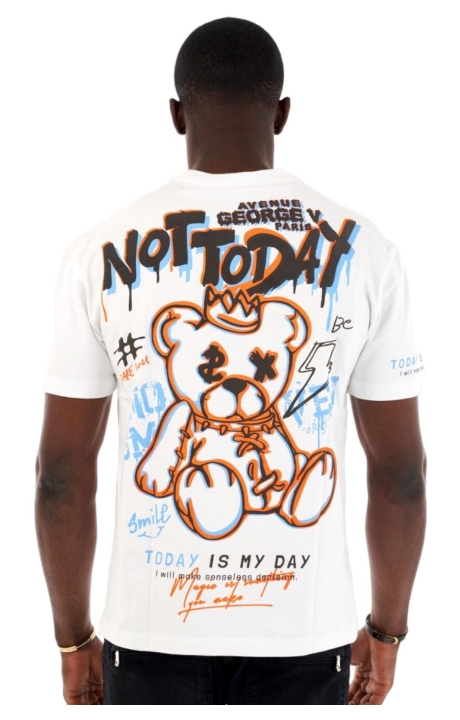 Camiseta George V Paris Oversize Not Today Blanco