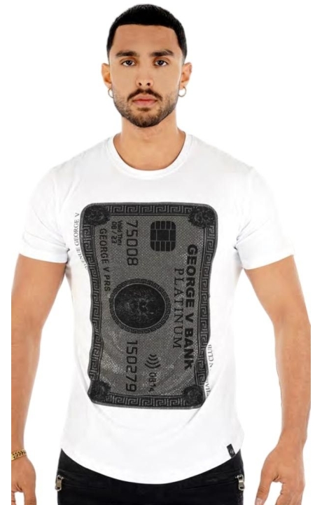 Camiseta George V Paris Targeta Credito Blanco