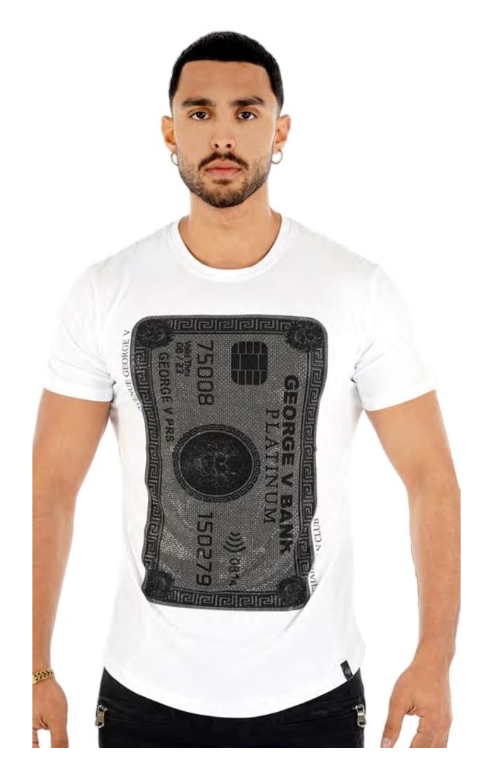 Camiseta George V Paris Targeta Credito Blanco