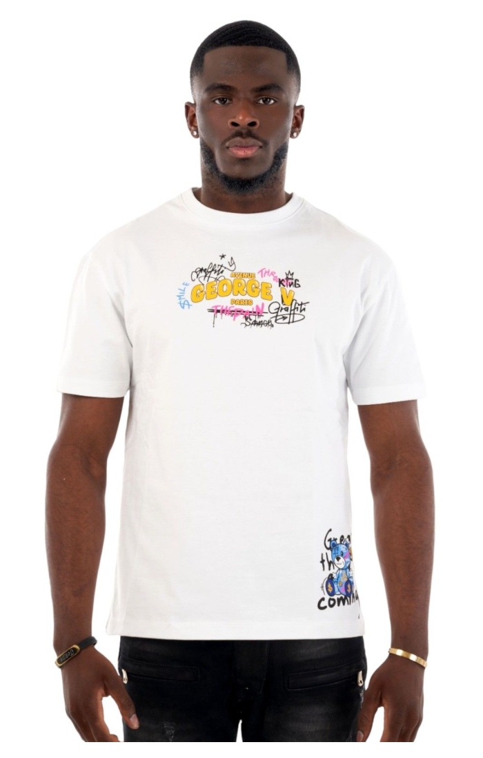 Camiseta George V Paris Oversize The Paint Street Blanco