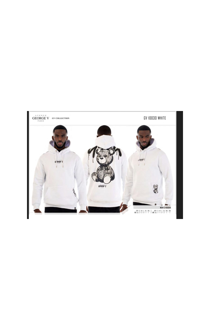 Sudadera George V Paris Bad Teddy Street Blanco