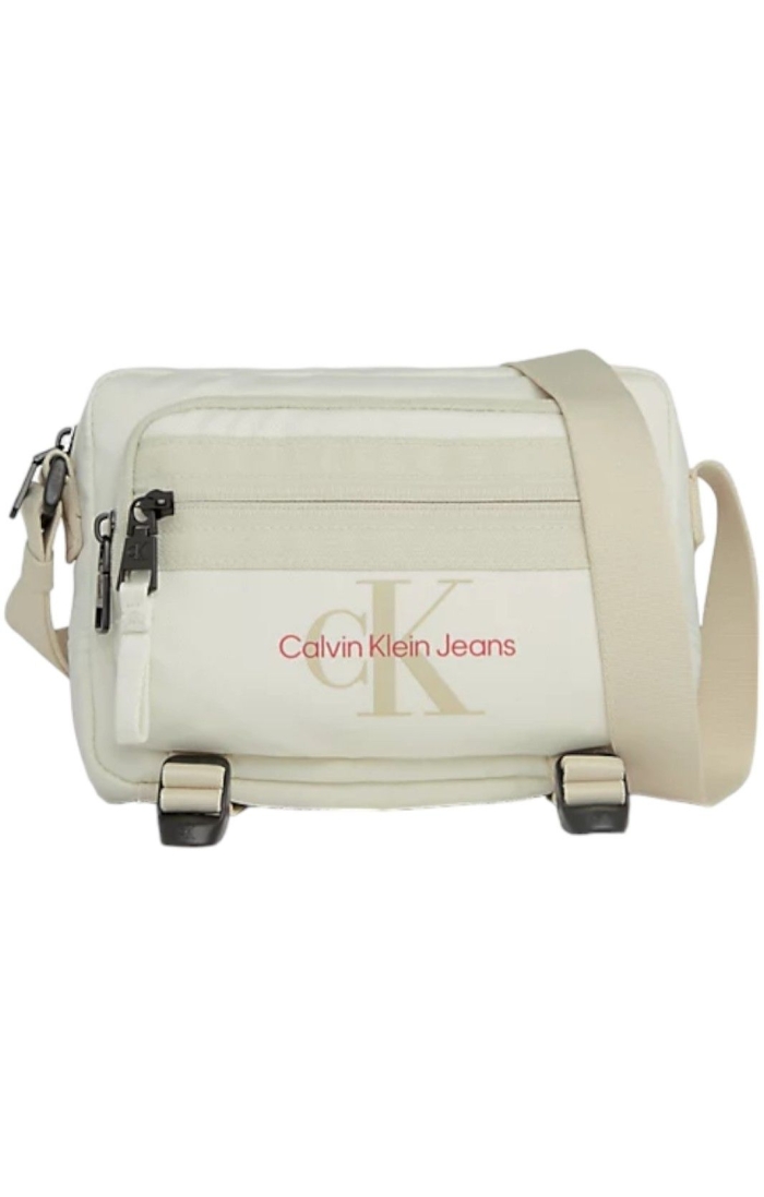 Bandolera Calvin Klein con Logo Jeans Beige