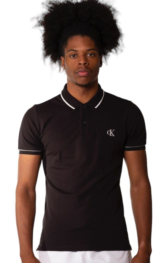 Polo Calvin Klein Slim Basic Negro