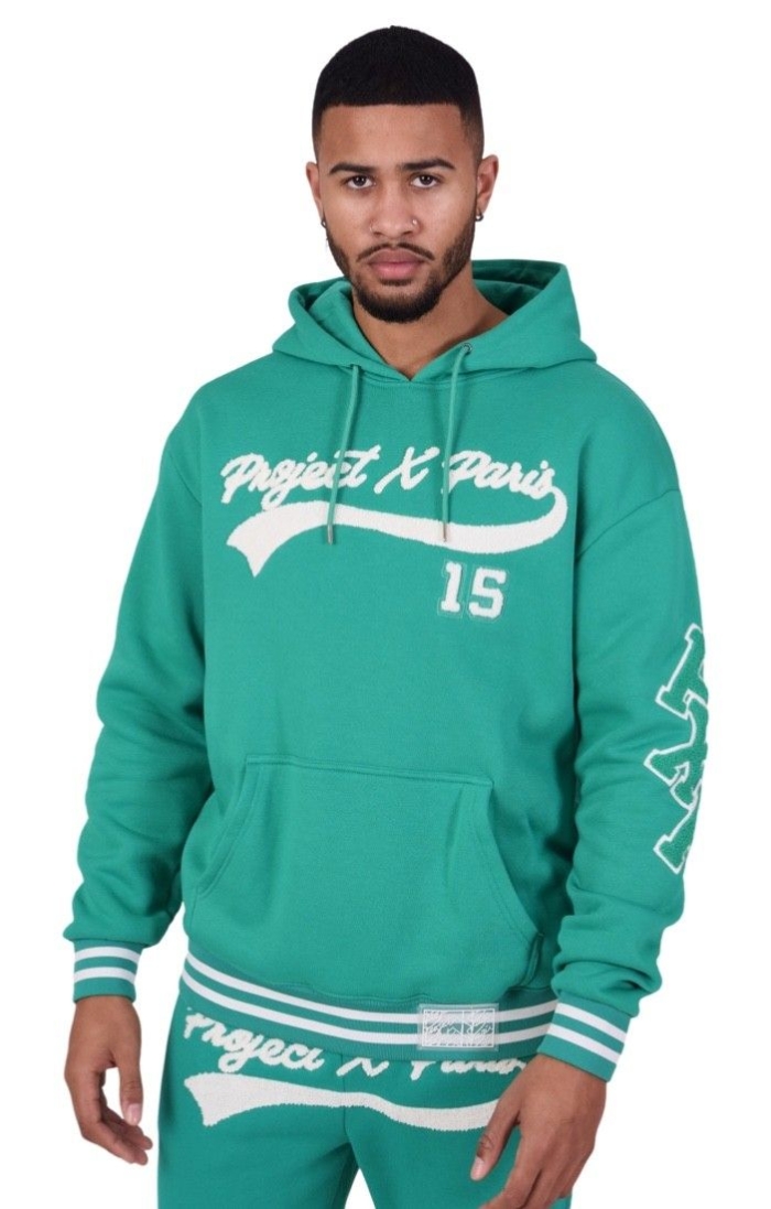 Sudadera Project X Paris con Logo Gigante Verde