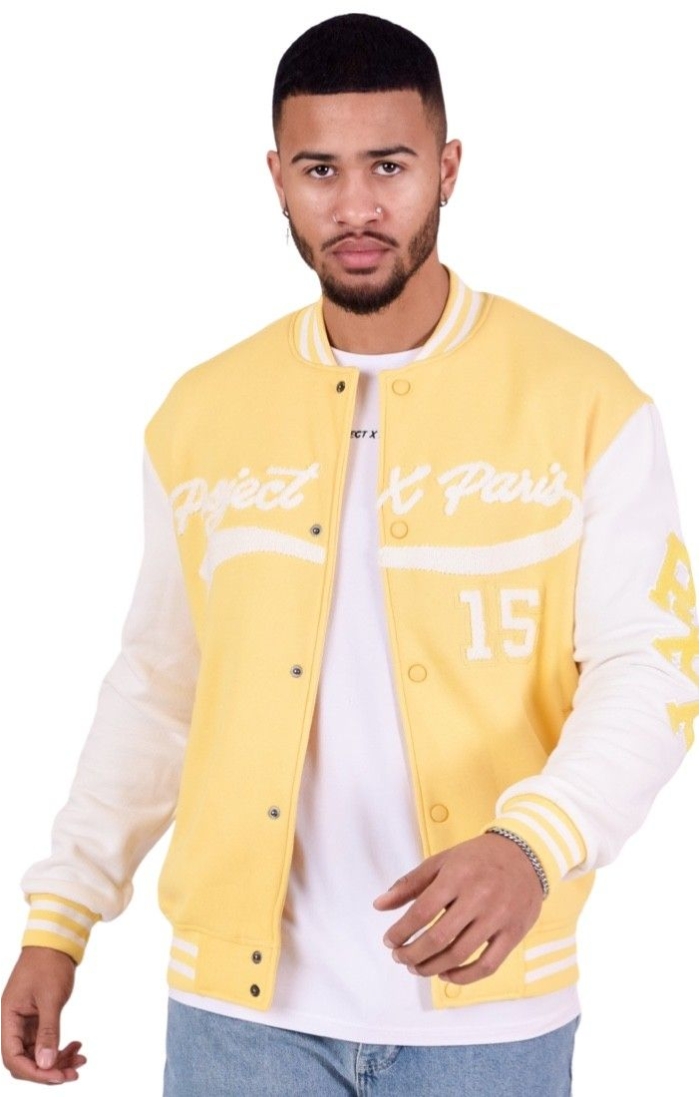 Chaqueta Project X Paris Baseball Amarillo