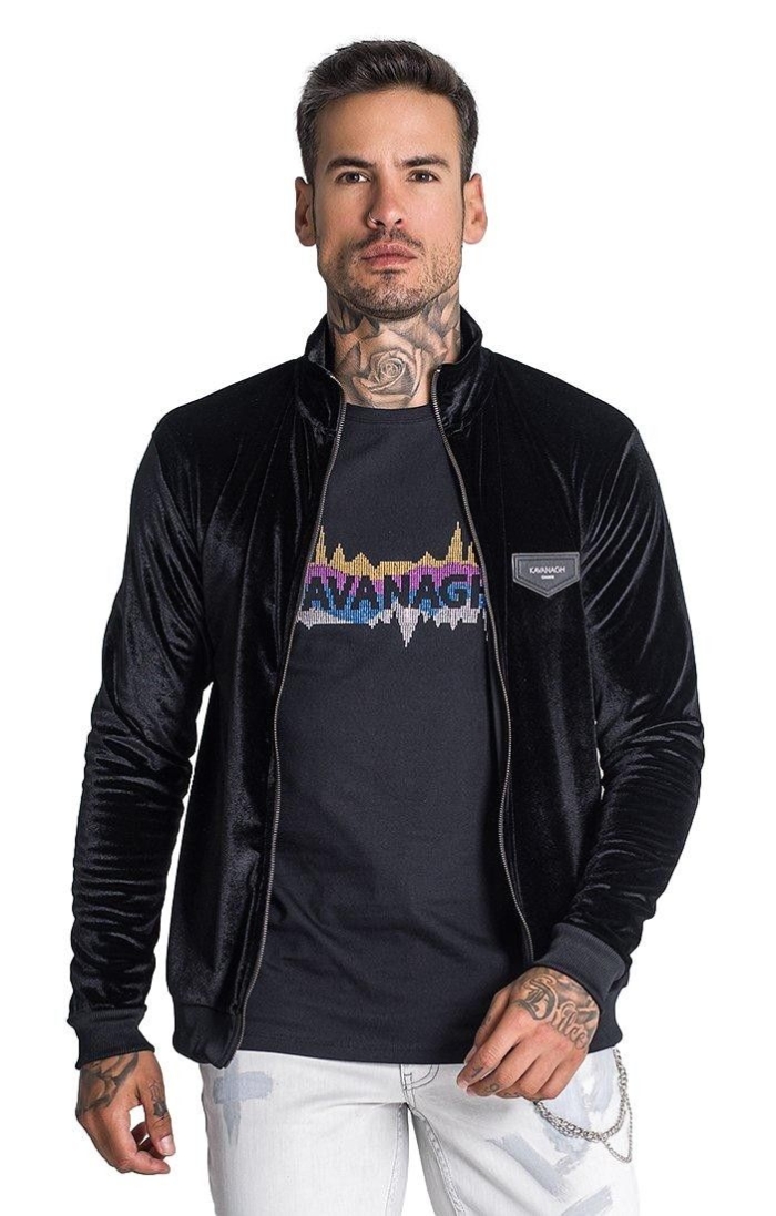 Chaqueta Gianni Kavanagh de Terciopelo Alive Negro