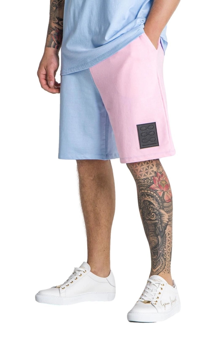 Short Gianni Kavanagh Block Azul y Rosa