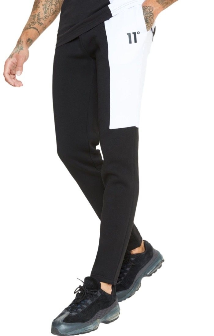 Pantalon 11 Degrees con Tejido Mixto y Paneles Negro