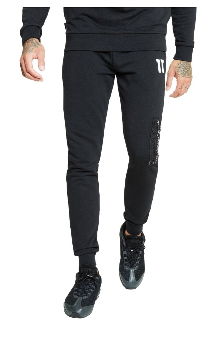 Pantalon 11 Degrees con Detalle de Malla Negro