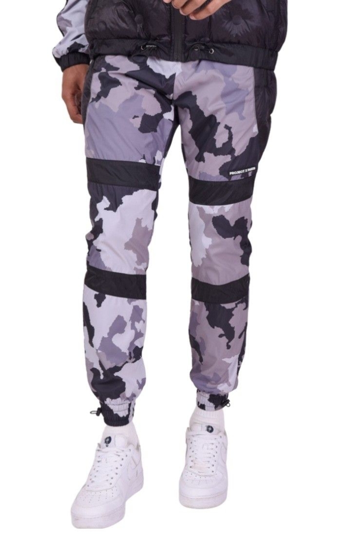 Pantalon Project X Paris Acolchado Redondo Camuflaje Negro