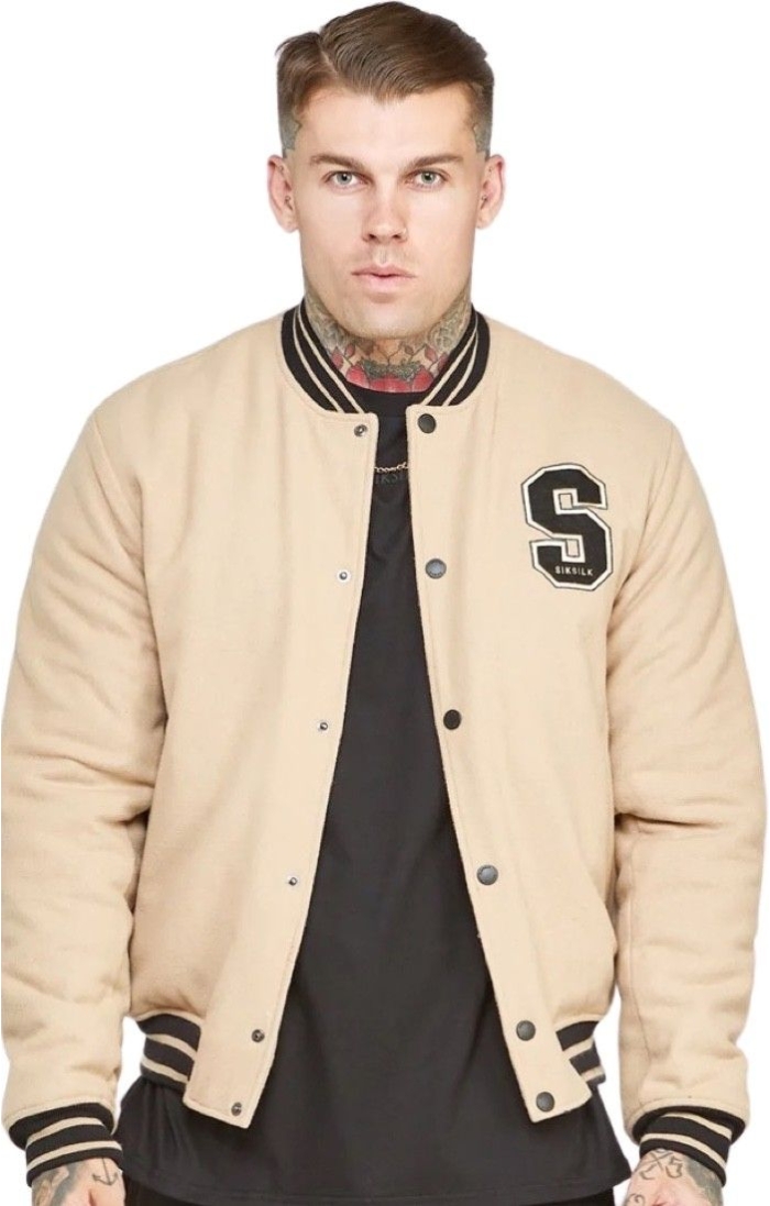 Bomber SikSilk Anniversario Varsity Beig