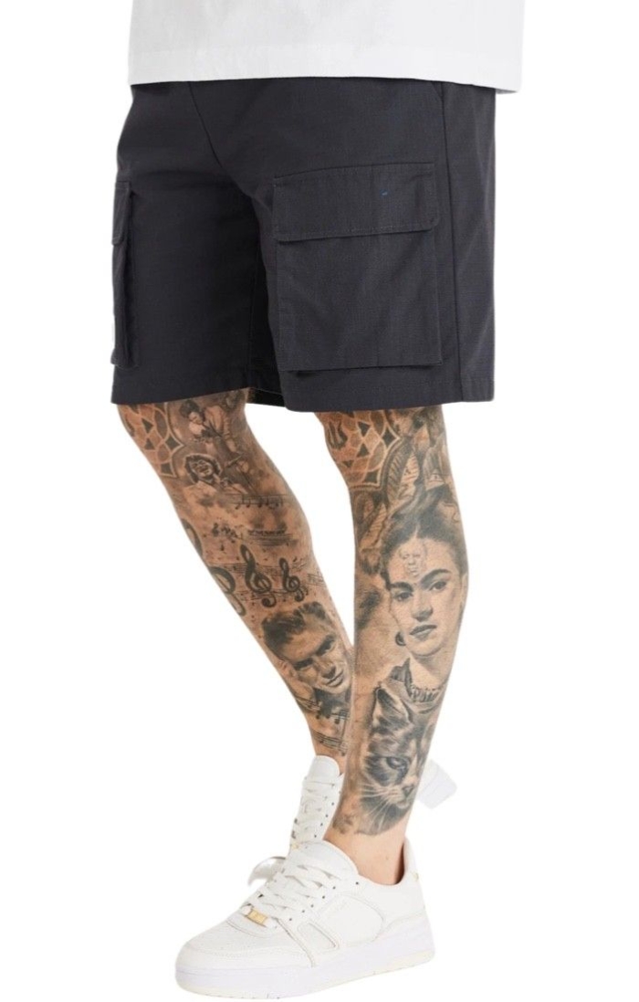 Short SikSilk Cargo Negro