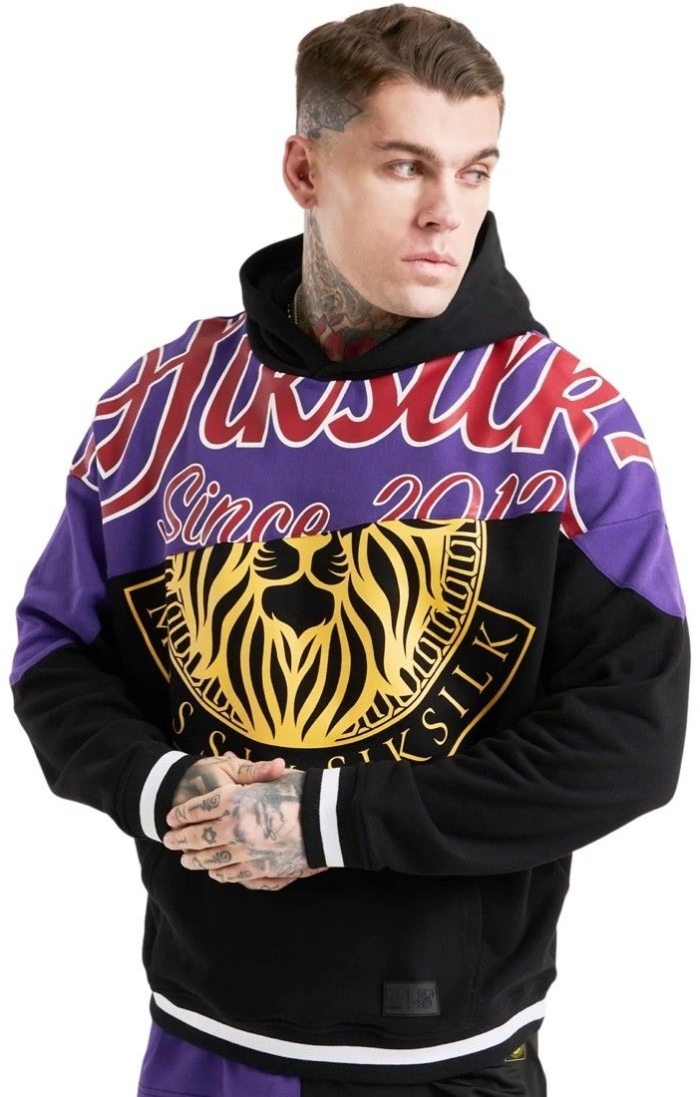 Sudadera SikSilk X Messi Retro Varsity Negro & Morado