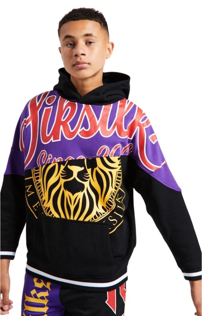 Sudadera SikSilk Jr X Messi Retro Negro & Morado